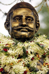 The statue of Mangal Pandey after it was unveiled by the Indian Army at Barrackpore, 30 km north of Kolkata, on Friday.