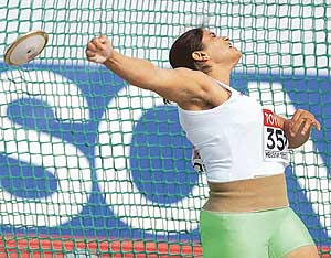 File photo of discus thrower Neelam Jaswant Singh.
