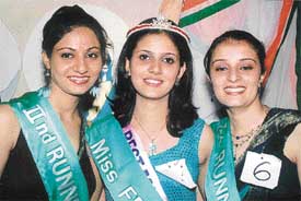 Ms Vidushi , a student of Guru Gobind Singh College for Women, Sector 26, Chandigarh, who was crowned Ms Fresher at Freshers nite of colleges hostel students