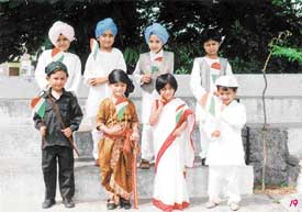 Students of Saint Xaviers High School, Mohali, celebrate Independence Day