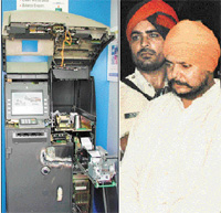 The ATM where a burglary attempt was made by Lal Bahadur