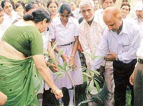 The Haritama Eco Club plants saplings to celebrate Independence Day