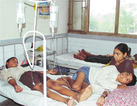 Luv and Kush who were allegedly given poison by their father at the Civil Hospital, Ludhiana