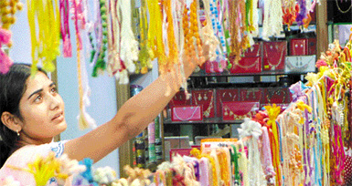 Colourful rakhis are hot favourite among Pakistani women, though they do not have the luxury of buying these rakhi strings in Pakistan