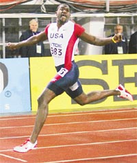 American sprinter Justin Gatlin was in full cry at the World Athletics Championships in Helsinki
