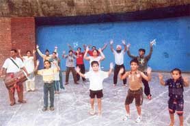 Age is no bar: Beginners learn basic steps of bhangra at a workshop at Bal Bhavan, Chandigarh