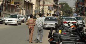 Post Office Road has turned into a virtual parking lot