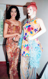 Teena Chatwal, former Miss India Pacific, inaugurating Creative Institute of Fashion & Technology at Kalkaji in the Capital on Monday.
