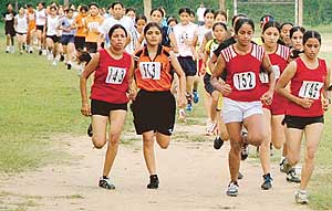 An inter-college cross-country race, organised by the Department of Physical Education, started from the Panjab University main ground on Thursday. 