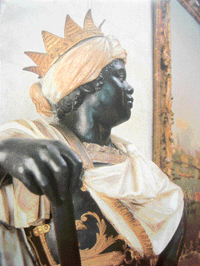 Eighteenth-century Italian crowned figure in bronze. From a virtual museum