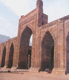 The mosque is an example of early Indo-Islamic architecture 