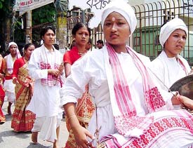 The Mahendranath Deka Phukan Hostel of Cotton College in Guwahati continues to celebrate culture and tradition, as its students walk the streets to mark its golden jubilee celebrations on Sunday