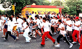 Hundreds of girls took part in the annual