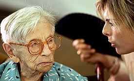 A file photograph of Hendrikje van Andel-Schipper with Princess Laurentien