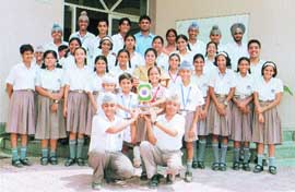 Table soccer players of DAV Public School, Mohali, who won 37 medals on Thursday.