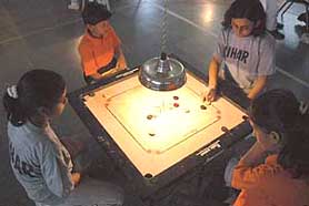 Participants at the 33rd Sub Junior National & Inter State Carrom Championship at Skating Rink, Sector 10, in Chandigarh 