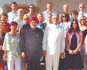A delegation of Polish students called on Lt. Governor B.L. Joshi on Friday in the Capital.