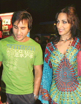 Saif Ali Khan arrives at the premiere of Ramji Londonwale along with his girlfriend Rosa in Mumbai on Friday.