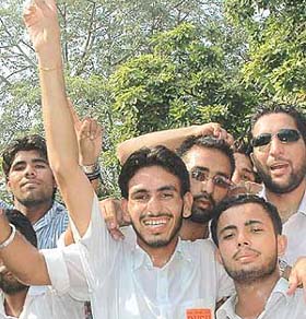 Gagandeep Singh Sandhu, PUSU and HPSU, who won the election of the College Students Council at Government College, Sector 11, Chandigarh
