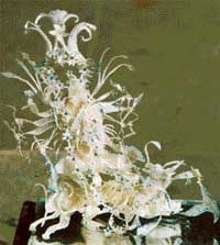 The sculptures made of fish scales are resilient and fetch good prices