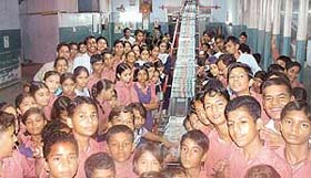 Students of Maharishi Dayanand Public School, Daria, Chandigarh visit at Tribune office