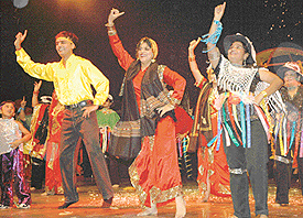Teachers of Kailash Bahal DAV, School, Sector-7, Chandigarh, presents a cultural programme to celebrate Teachers Day on Tuesday.