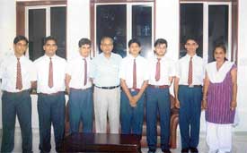 KVM boys who emerged champions in the Ludhiana Schools Chess Tournament  with the Principal