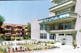 A view of the building of Ajit Karam Singh International Public School in Sector 41, Chandigarh.