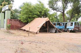 A view of PUDA land reportedly encroached upon by the police in Bathinda