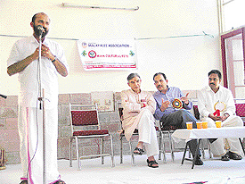 Dr K.S. Manoj, MP from Alappuzha in Kerala, inaugurates the Onam celebrations of the Chandigarh Malayalee Association. Also seen are Mr P.K. Bansal, MP, Dr John V. George, ADGP, Haryana and Mr Sasi Kumar, president, Chandigarh Malayalee Association.