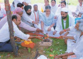 North Avenue Sarva-Dharm Ram Lila Committee holding a bhoomi pujan function for Ram Lila