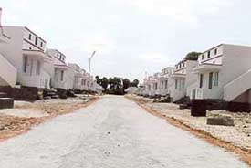 Houses constructed for and handed over to the tsunami-hit at Pudukuppam village in Tamil Nadu