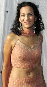 Songwriter and musician Anoushka Shankar arrives at PETA's 25th anniversary gala at Paramount Studios in Hollywood on Saturday.