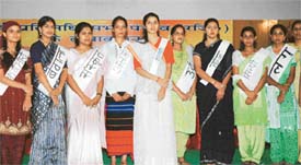 Students celebrate Hindi Divas at Arya College on Wednesday