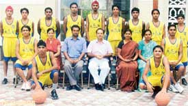 The students of BCM school, who secure place in the Ludhiana basketball and judo teams for the state championship