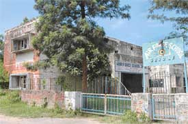 The dilapidated building of the 3 BRD Air Force School, Sector 31, Chandigarh, which is no longer in use