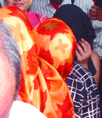 Four girls being produced by the Crime Branch of Delhi Police at the Patiala House Court in the Capital on Sunday. 