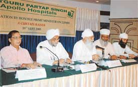 Dr G.L. Avasthi, Mr Jugdeep Singh, Mr H.S. Hanspal, Mr Buta Singh and Mr Jai Singh at a press conference in Ludhiana on Monday
