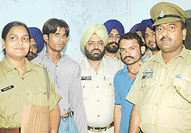 Rape suspects Sharvan Kumar and Sajjan Kumar in police custody in Chandigarh.