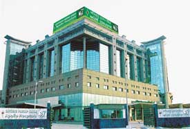 A view of the building of SPS Apollo Hospital in Ludhiana