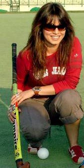 Film star Mahima Chaudhary, brand ambassador of the Indian womens hockey team, on the occasion of the announcement of the 7th Indira Gandhi International Gold Cup Hockey Tournament for Women at the National Stadium in New Delhi on Thursday