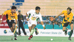 Indian striker Gagan Ajit Singh bowled over spectators with his goal-scoring skills in Pakistans 