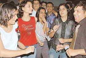 Freshers of the Chitkara School of Hospitality enjoy a party in Sector 35, Chandigarh