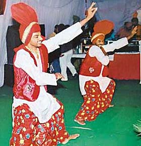 Students perform at the freshers party of the Rayat College of Law, Rail Majra