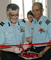 Air Commodore H.H. Patel, Air Officer Commanding, Air Force Station, at a family planning camp at the Air Force Station, Ambala, on Wednesday. 