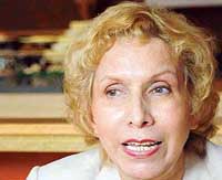 Dr Blossom Khochhar, a renowned hairstylist, who is in Chandigarh to encourage hairstylists and designers to participate in a contest to be held in Mumbai