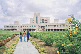 The sprawling campus set amidst natures lap