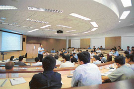 Wired classrooms and international faculty at the B-school