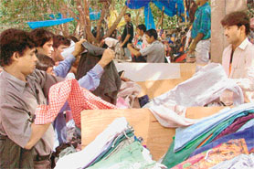 The street-side clothes seller enjoys a unique place in Indias style scheme.