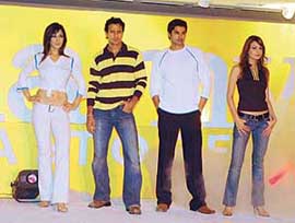 Models at a fashion show organised by Piramyd Retail in Ludhiana on Tuesday.